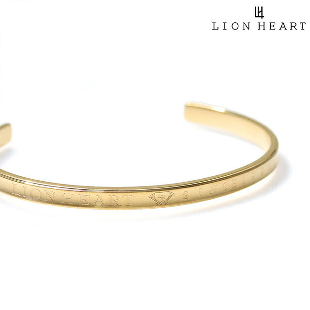 ライオンハート バングル メンズ ブランド LION HEART ブレスレット LHMB003N ゴールド アクセサリー LHMB003N