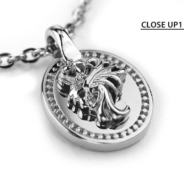 ライオンハート ネックレス メンズ レディース ブランド LION HEART コイン 動物 LHMN010H シルバー アクセサリー LHMN010H
