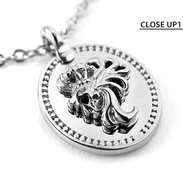 ライオンハート ネックレス メンズ レディース ブランド LION HEART コイン 動物 LHMN011H シルバー アクセサリー LHMN011H
