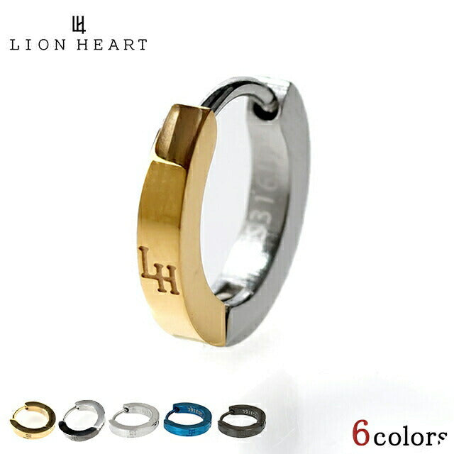 ライオンハート ピアス メンズ レディース ブランド LION HEART サージカルステンレス フープ 片耳用 LHMP006 アクセサリー 選べるモデル LHMP006