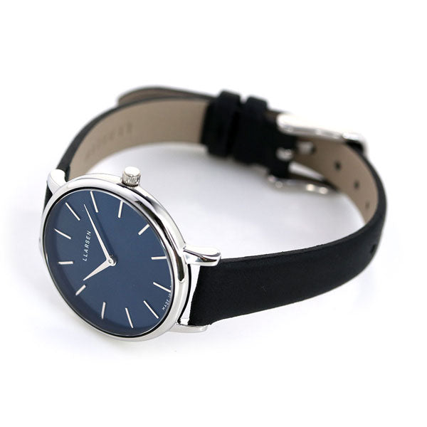 エルラーセン 時計 キャロライン 30mm レディース 腕時計 ブランド LL146SDBLL ブルー ブラック LL146SDBLL