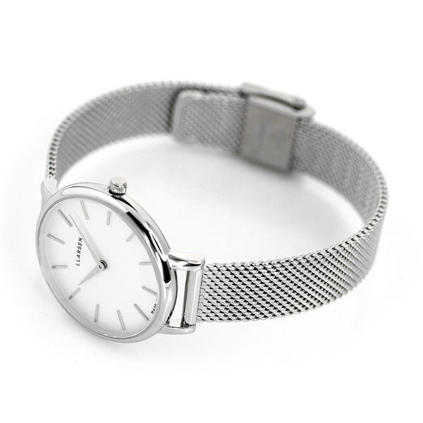 エルラーセン 時計 キャロライン 30mm レディース 腕時計 ブランド LL146SWSM ホワイト LL146SWSM
