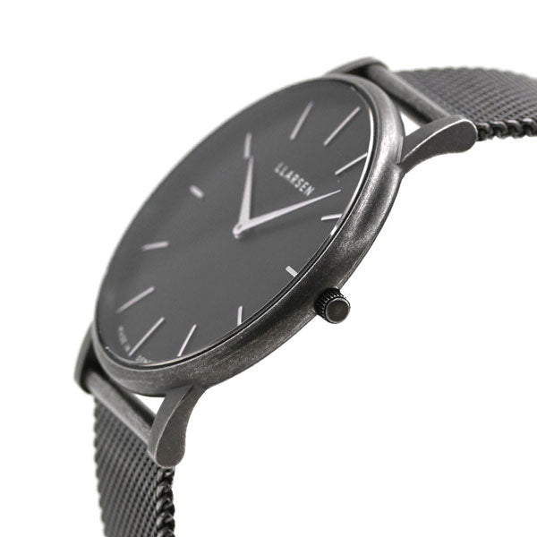 エルラーセン オキシダイジング オリバー 39mm メンズ レディース 腕LL147OBOM デンマーク製 ブラック グレー 腕時計 ブランド LL147OBOM