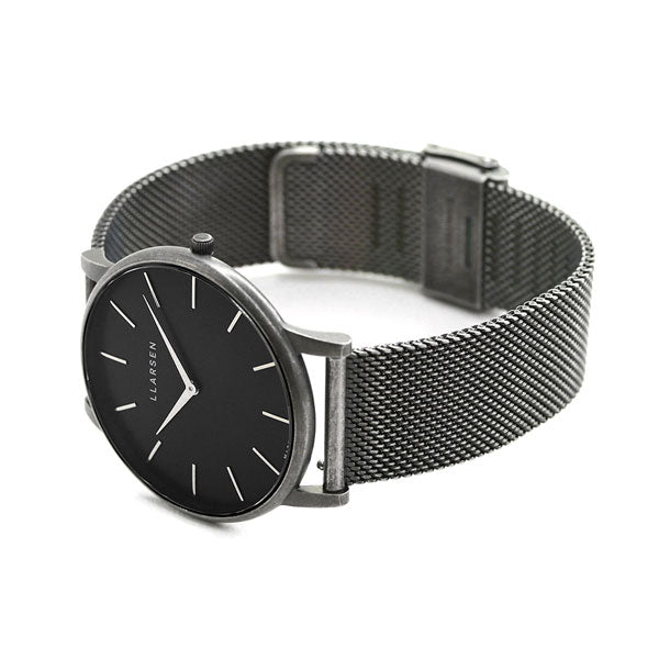 エルラーセン オキシダイジング オリバー 39mm メンズ レディース 腕LL147OBOM デンマーク製 ブラック グレー 腕時計 ブランド LL147OBOM