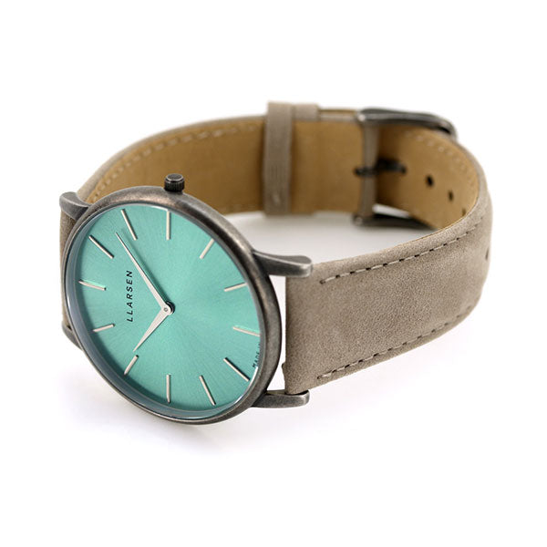 エルラーセン 時計 オリバー 39mm 日本上陸5周年記念 限定モデル メンズ 腕時計 ブランド LL147OTECSTMS ティール グレージュ LL147OTECSTMS