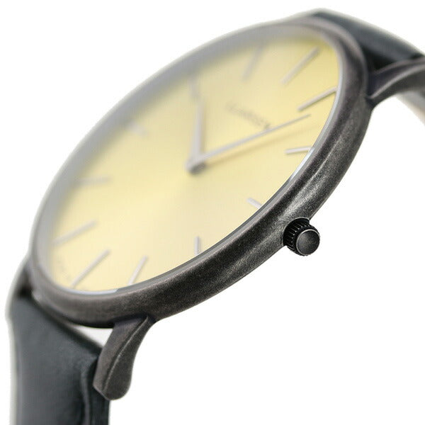 エルラーセン 時計 オリバー 39mm デンマーク製 メンズ 腕時計 ブランド LL147OYGYFR イエロー グレー 革ベルト LL147OYGYFR