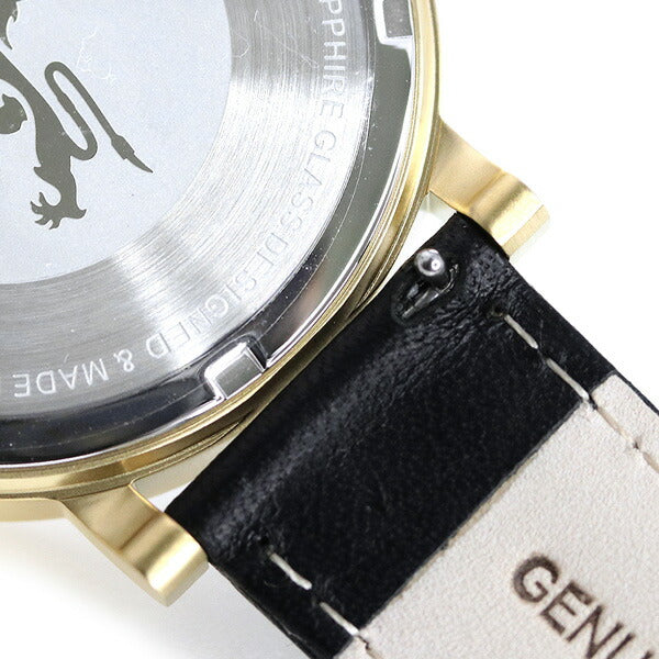 エルラーセン 時計 ヒューゴ 42mm ムーンフェイズ メンズ 腕時計 ブランド LL180GWCL ホワイト ブラック LL180GWCL