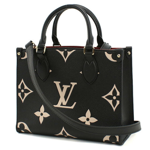 ルイヴィトン トートバッグ レディース ブランド LOUIS VUITTON バイカラーモノグラム・アンプラント オンザゴー PM M45659 ブラック LOVM45659011