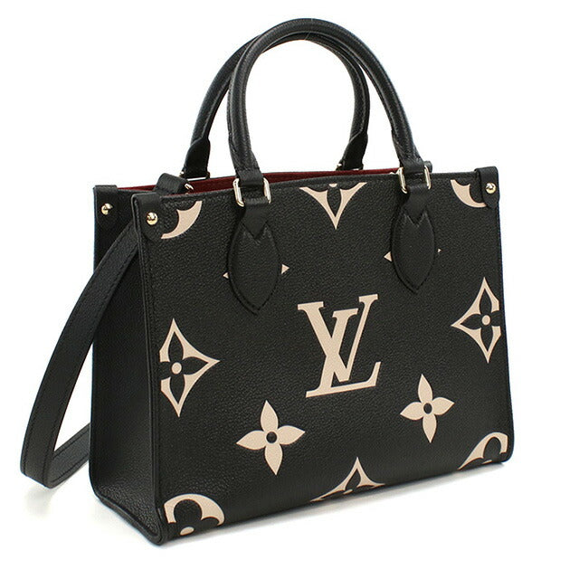 ルイヴィトン トートバッグ レディース ブランド LOUIS VUITTON バイカラーモノグラム・アンプラント オンザゴー PM M45659 ブラック LOVM45659011
