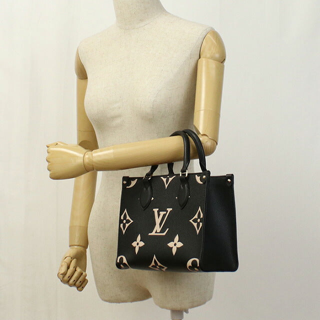 ルイヴィトン トートバッグ レディース ブランド LOUIS VUITTON バイカラーモノグラム・アンプラント オンザゴー PM M45659 ブラック LOVM45659011