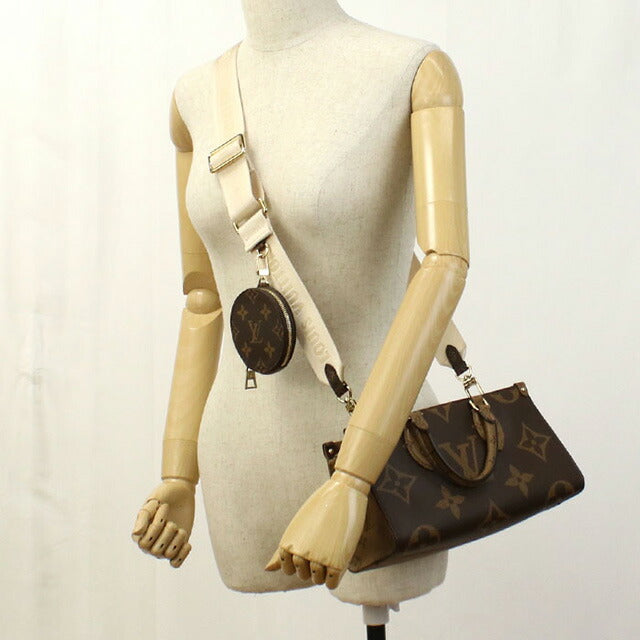 ルイヴィトン ハンドバッグ レディース ブランド LOUIS VUITTON モノグラム・リバース オンザゴー EW M46653 ブラウン バッグ LOVM46653011
