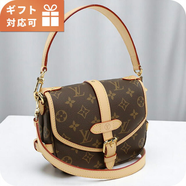 【美品】Louis Vuitton ショルダーバッグ ダークブラウン　ソミュール 美品】Louis Vuitton ショルダーバッグ ダークブラウン ソミュール