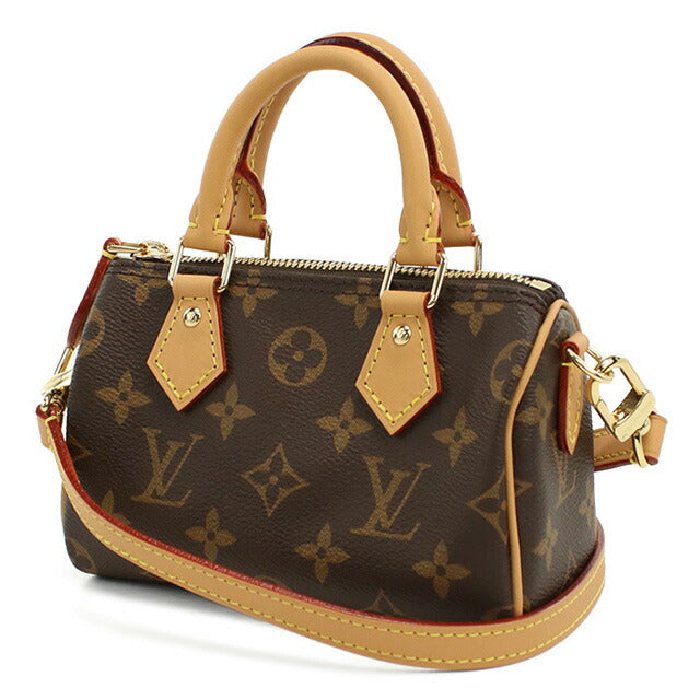 ルイヴィトン ハンドバッグ レディース ブランド LOUIS VUITTON モノグラム ナノ・スピーディ M81085 ブラウン バッグ LOVM81085011