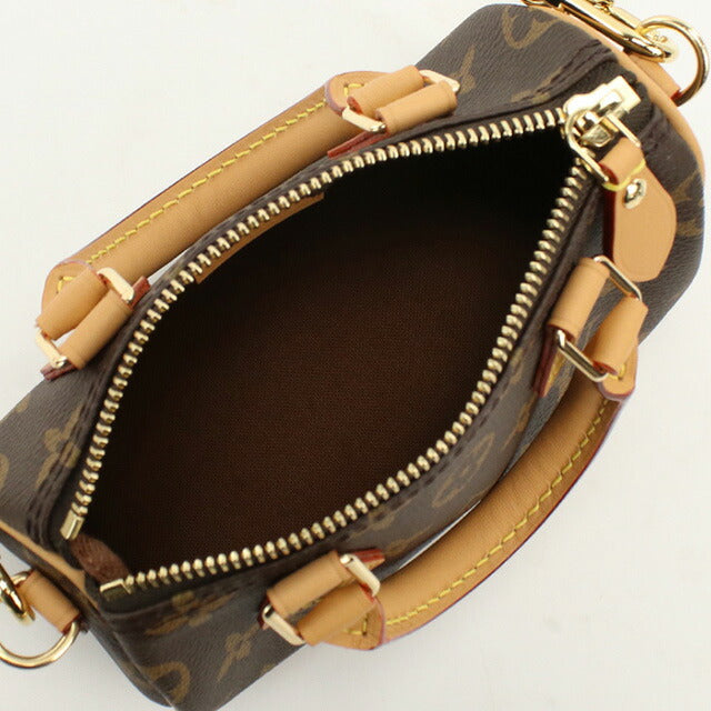 ルイヴィトン ハンドバッグ レディース ブランド LOUIS VUITTON モノグラム ナノ・スピーディ M81085 ブラウン バッグ LOVM81085011