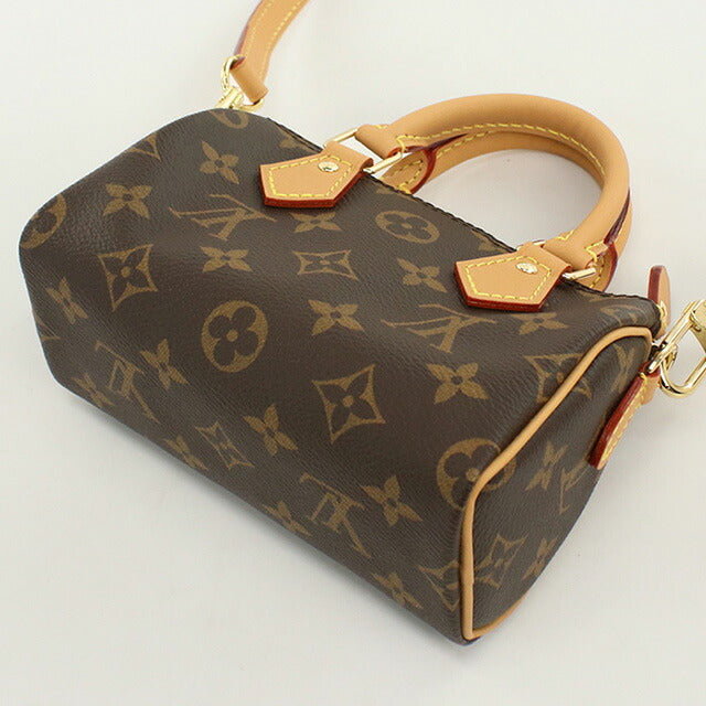 ルイヴィトン ハンドバッグ レディース ブランド LOUIS VUITTON モノグラム ナノ・スピーディ M81085 ブラウン バッグ LOVM81085011