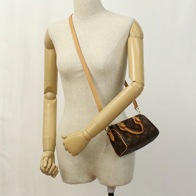 ルイヴィトン ハンドバッグ レディース ブランド LOUIS VUITTON モノグラム ナノ・スピーディ M81085 ブラウン バッグ LOVM81085011