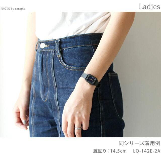 カシオ CASIO LQ-142E-2A ポップ チプカシ 海外モデル レディース 腕時計 ブランド アナログ ネイビー ブラック 黒 LQ-142E-2ADF