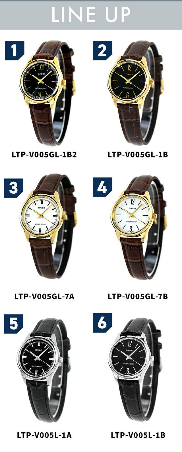 LTP-V005GL-1BDF | チープカシオ クオーツ