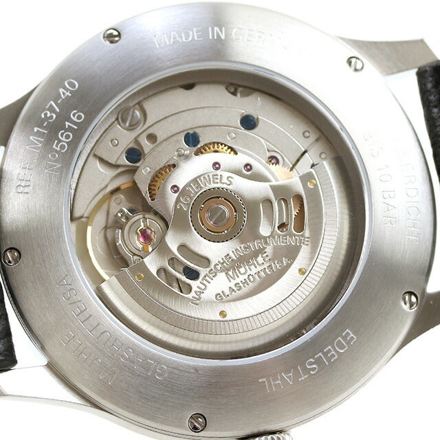 ミューレ・グラスヒュッテ Terrasport II 自動巻き 腕時計 ブランド メンズ Muhle Glashutte M1-37-44-LB ブラック 黒 ドイツ製 M1-37-44-LB