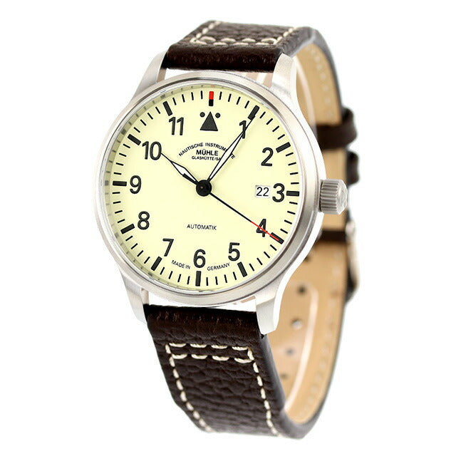 ミューレ・グラスヒュッテ Terrasport II 自動巻き 腕時計 ブランド メンズ Muhle Glashutte M1-37-47-LB クリーム ブラウン M1-37-47-LB