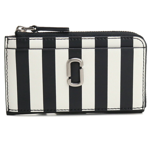 マーク・ジェイコブス キーリング付小銭入れ レディース レザー ベトナム 2P3SMP093S01 BLACK-WHITE ブラック ホワイト系 財布 MAJ2P3SMP093S01011