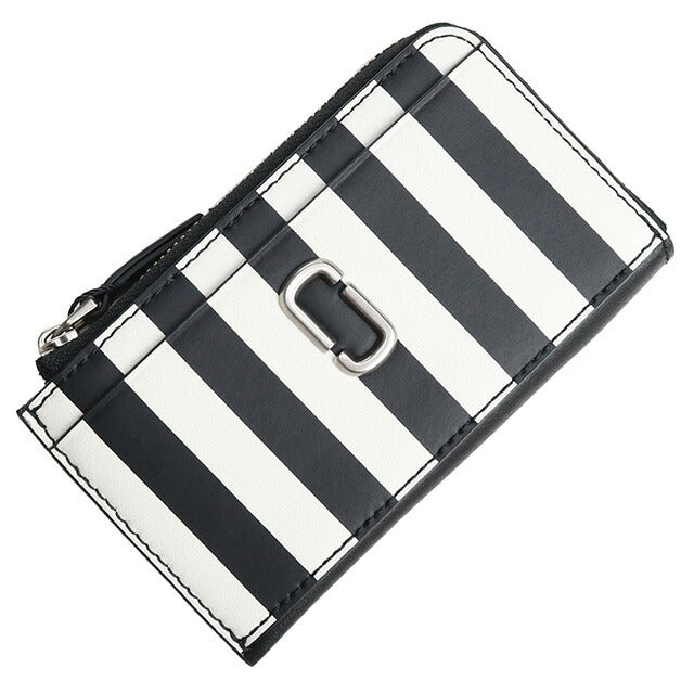 マーク・ジェイコブス キーリング付小銭入れ レディース レザー ベトナム 2P3SMP093S01 BLACK-WHITE ブラック ホワイト系 財布 MAJ2P3SMP093S01011