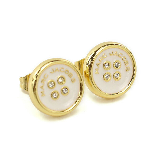 マークジェイコブス ピアス レディース ブランド MARC JACOBS BUTTON STUD EARRINGS 2R4JER001J35 ホワイト アクセサリー MAJ4JER001J35021