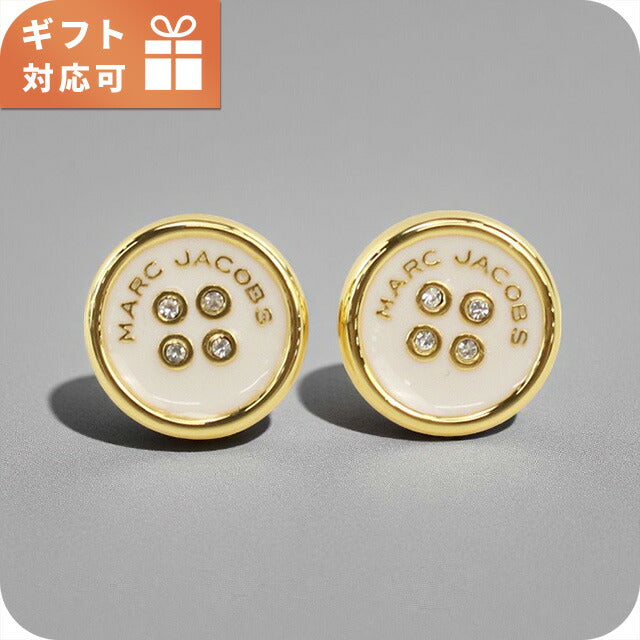 マークジェイコブス ピアス レディース ブランド MARC JACOBS BUTTON STUD EARRINGS 2R4JER001J35 ホワイト アクセサリー MAJ4JER001J35021
