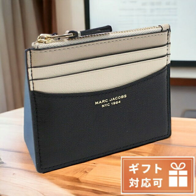 マークジェイコブス 小銭入れ レディース レザー ベトナム S166L03FA22 BLACK MULTI ブラック ベージュ系 財布 MAJS166L03FA22011