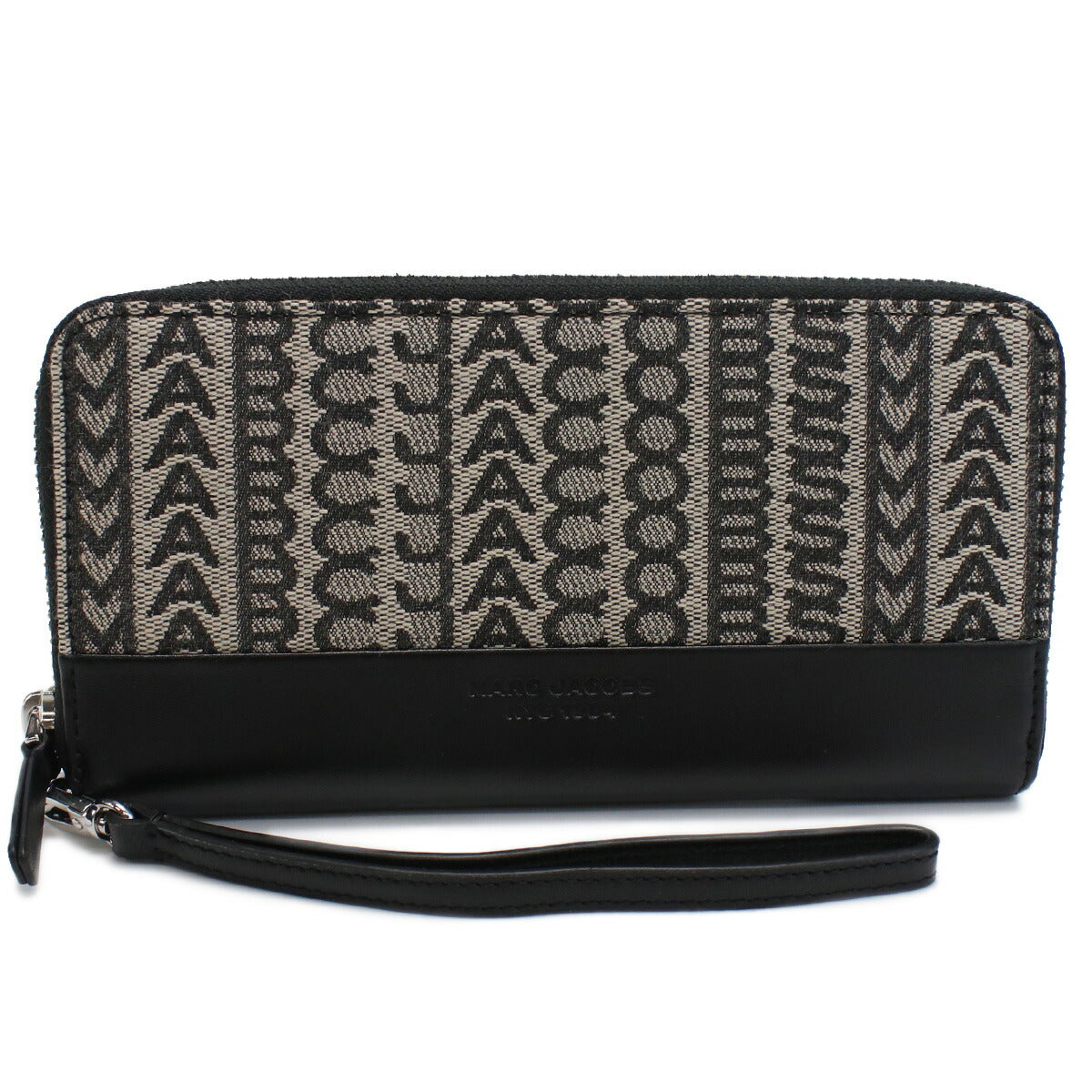 マークジェイコブス 長財布ラウンドファスナー レディース コットン・ポリエステル ベトナム S180M12FA22 BEIGE MULTI ベージュ系 ブラック 財布 MAJS180M12FA22011