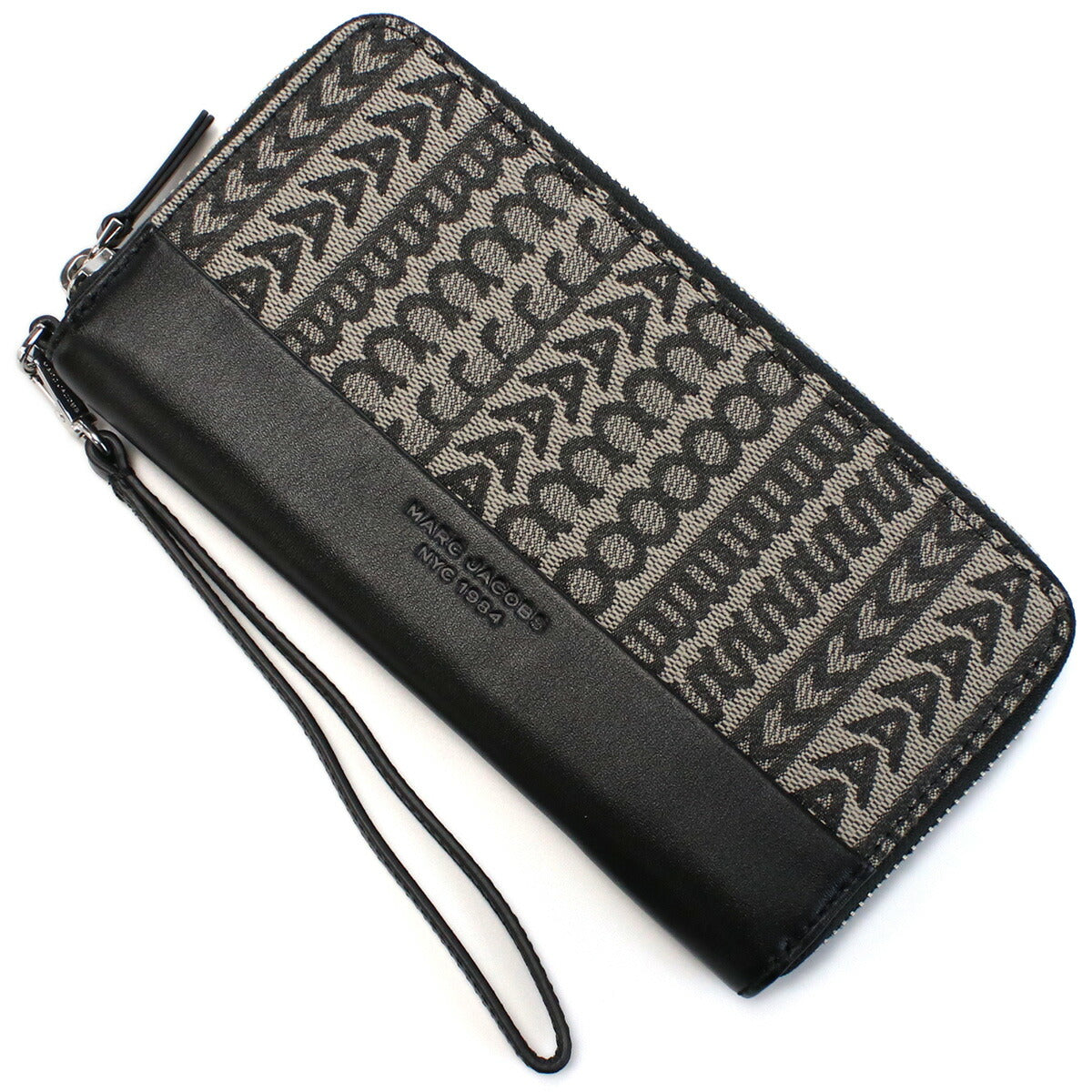 マークジェイコブス 長財布ラウンドファスナー レディース コットン・ポリエステル ベトナム S180M12FA22 BEIGE MULTI ベージュ系 ブラック 財布 MAJS180M12FA22011