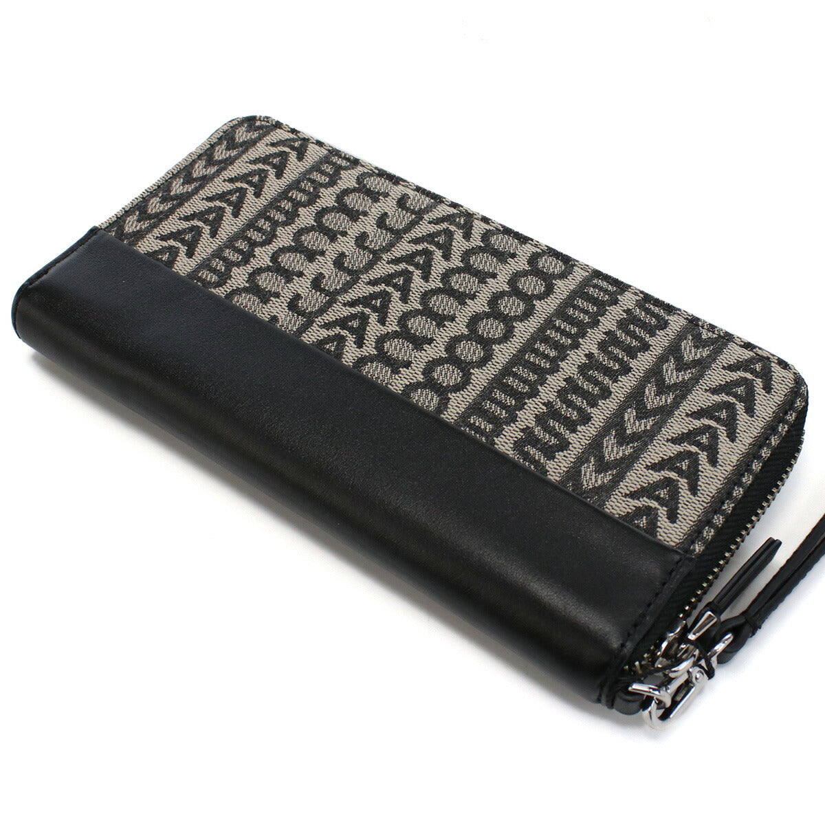 マークジェイコブス 長財布ラウンドファスナー レディース コットン・ポリエステル ベトナム S180M12FA22 BEIGE MULTI ベージュ系 ブラック 財布 MAJS180M12FA22011