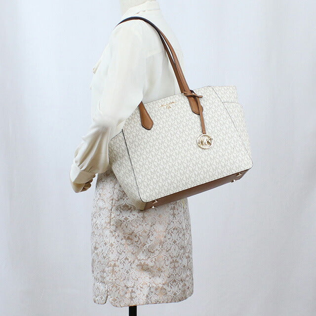 マイケルコース トートバッグ レディース ブランド Michael Kors MARILYN ミャンマー 30S2G6AT2B VANILLA-ACRN ホワイト系 ブラウン系 MIK30S2G6AT2B011