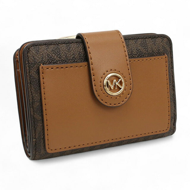 マイケル・コース 二折財布小銭入付き レディース ブランド MICHAEL KORS MK CHARM インドネシア 32R4G0KF5B BRN-ACORN 財布 MIK32R4G0KF5B021