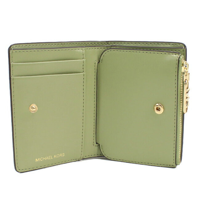 マイケル・コース 二折財布小銭入付き レディース ブランド MICHAEL KORS EMPIRE レザー カンボジア 32S4G8ED7L LIGHT SAGE グリーン系 財布 MIK32S4G8ED7L021