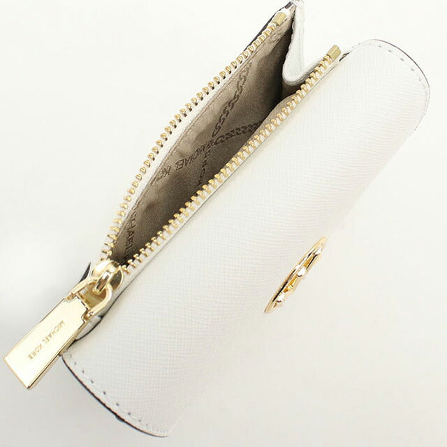 マイケルコース 三折財布小銭入付き レディース ブランド MICHAEL KORS GREENWICH レザー 34S1GNME6L ホワイト 財布 MIK34S1GNME6L051
