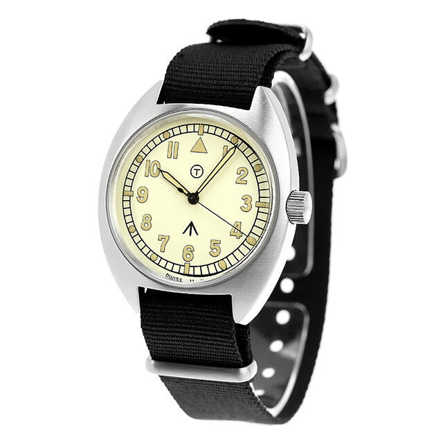 ナバルウォッチ Naval military watch Royal Air Force Type クォーツ 電池式 腕時計 ブランド メンズ NAVAL WATCH Mil-02C-BK アナログ アイボリーホワイト 白 Mil-02C-BK