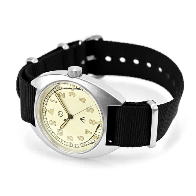 ナバルウォッチ Naval military watch Royal Air Force Type クォーツ 電池式 腕時計 ブランド メンズ NAVAL WATCH Mil-02C-BK アナログ アイボリーホワイト 白 Mil-02C-BK