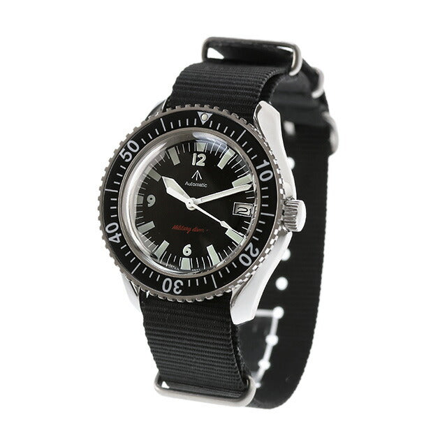 ナバルウォッチ Naval military watch ROYAL Military Diver TYPE 自動巻き 腕時計 ブランド メンズ NAVAL WATCH Mil-05SV/BK アナログ ブラック 黒 日本製 Mil-05SV-BK