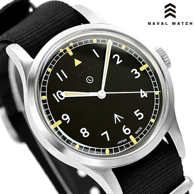 ナバルウォッチ Mil.-06 W10タイプ 38mm 自動巻 ブラック ナバルウォッチ Naval military watch British ROYAL Army 