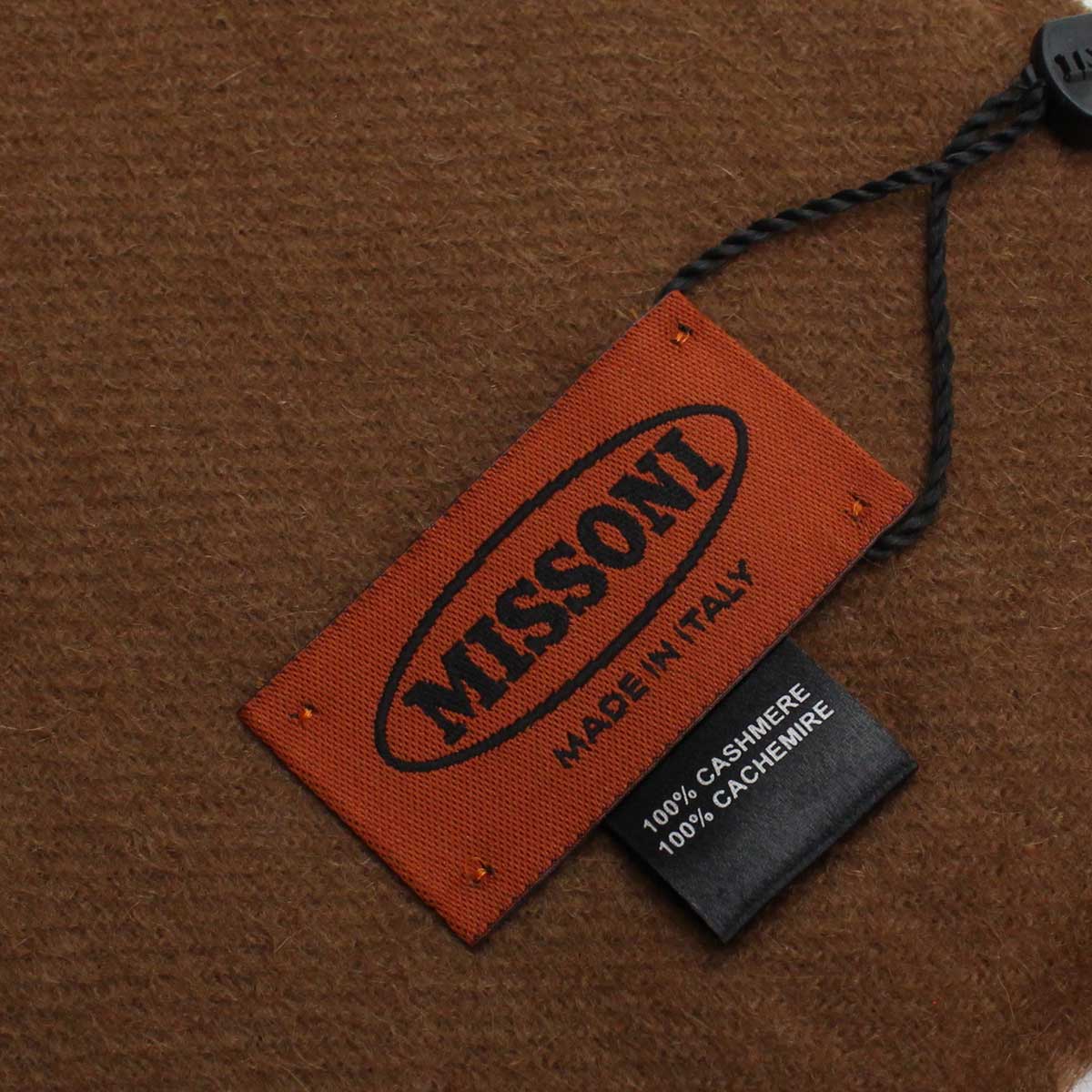 ミッソーニ マフラー ユニセックス カシミア 100% イタリア 6345 BROWN ブラウン系 小物 MIS6345071