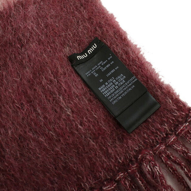 Miu Miu Muffler Unisex Brand MIUMIU 5FS094 Pink Accessory MIU5FS094031