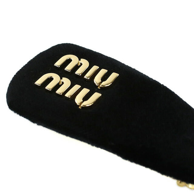 ミュウミュウ バレッタ レディース ブランド MIUMIU 5IF092 ブラック ヘアアクセサリー MIU5IF092011