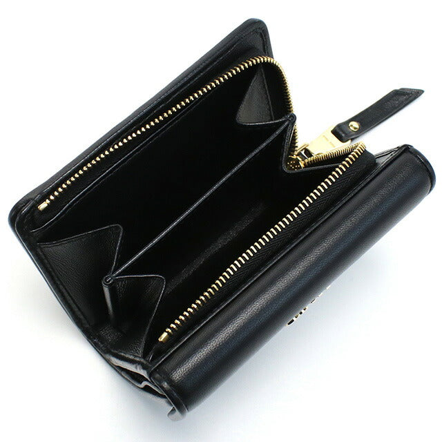 ミュウミュウ 三折財布小銭入付き レディース ブランド MIUMIU レザー トルコ 5ML002 NERO ブラック 財布 MIU5ML002011