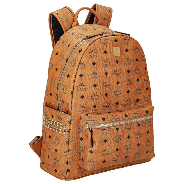 MCM リュック　ブラウン ロゴプリント バックパック　メンズ　レディース エム シー エム リュック メンズ レディース ブランド MCM MMKDSVE08
