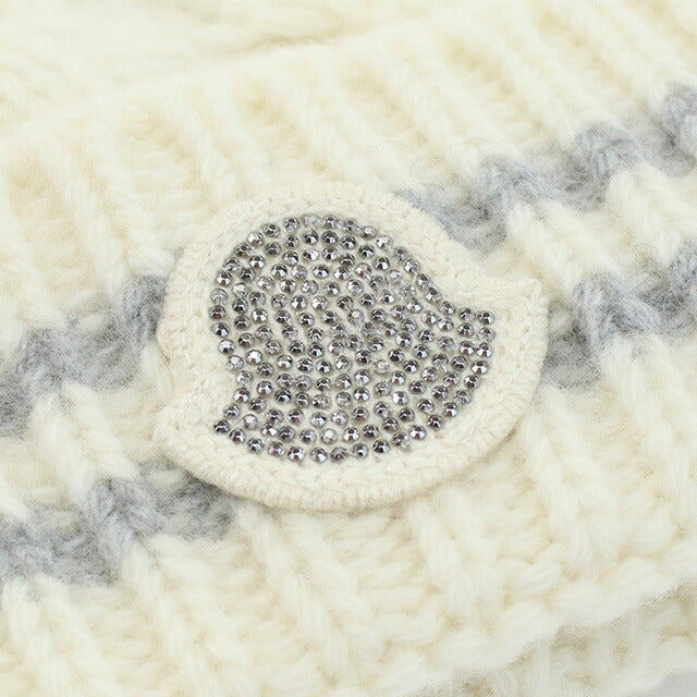 モンクレール ニットキャップ キッズ ブランド MONCLER 3B00016 ホワイト 帽子 選べるモデル MON3B00016A