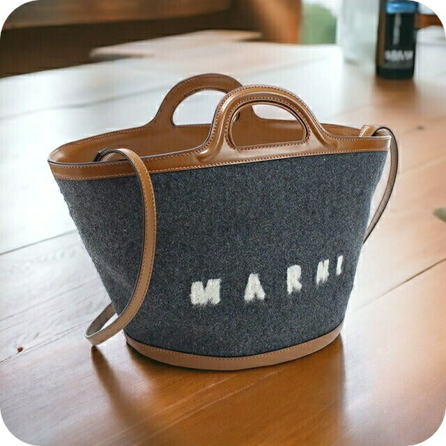 MARNI グレイ系 トートバッグ ショルダーバック MARNI グレイ系 トートバッグ ショルダーバック