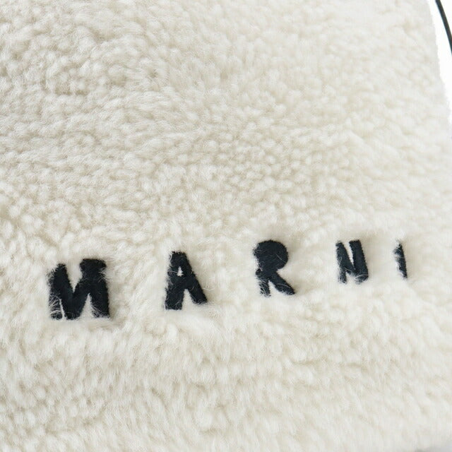 Marni 手提包女式小羊皮,皮革意大利 SHMP0018L1 白色包 MRNSHMP0018L1021