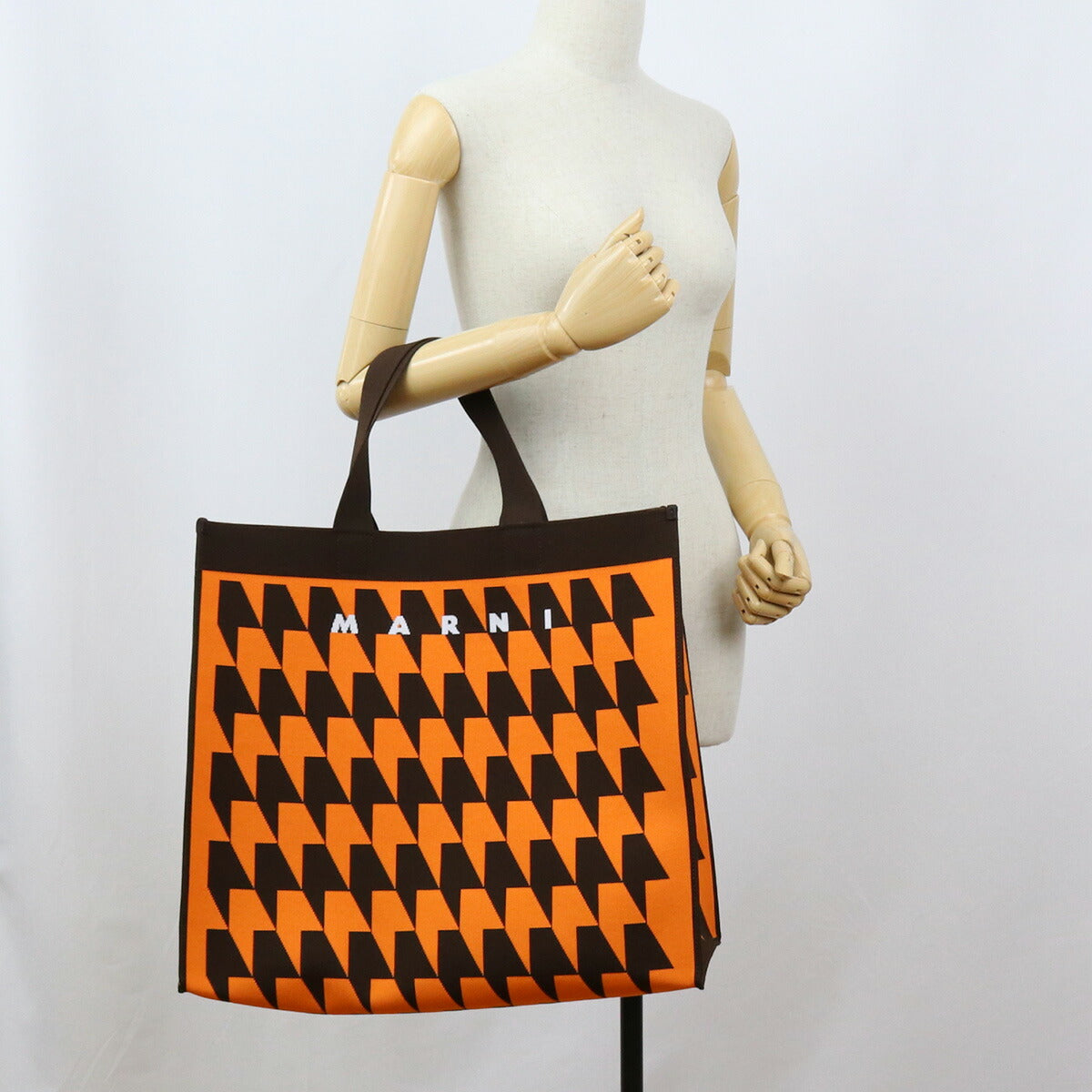 マルニ トートバッグ レディース ポリエステル イタリア SHMP0073A1 オレンジ系 ブラウン系 バッグ MRNSHMP0073A1011