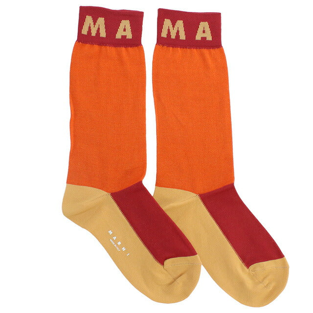 マルニ ソックス レディース ブランド MARNI SKMC0120Q1 オレンジ系 マルチカラー ウェア 選べるモデル MRNSKMC0120Q1B